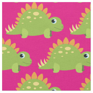 Cute Dinosaur Kids Stegosaurus Tecknad Tyg