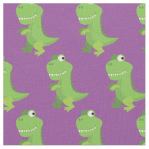 Cute Dinosaur Kids T-Rex Dino-Tecknad Tyg