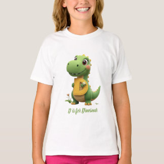 Cute Dinosaur Kids T-Shirt | D is for Dinosaur Alp
