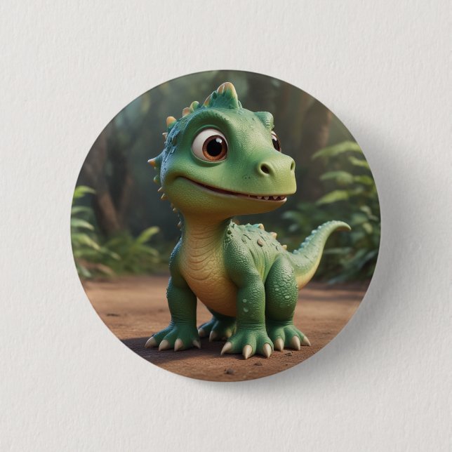 Cute Dinosaur Knapp (Framsida)