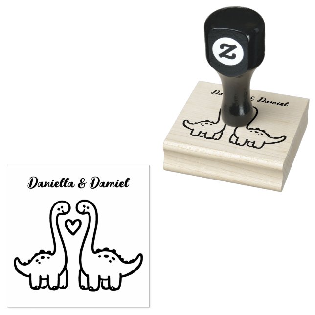 Cute Dinosaur lite Frimärke Stämpel (Stämplad)