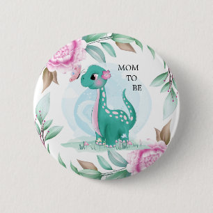 Cute Dinosaur Mamma för att bli babyskor Knapp