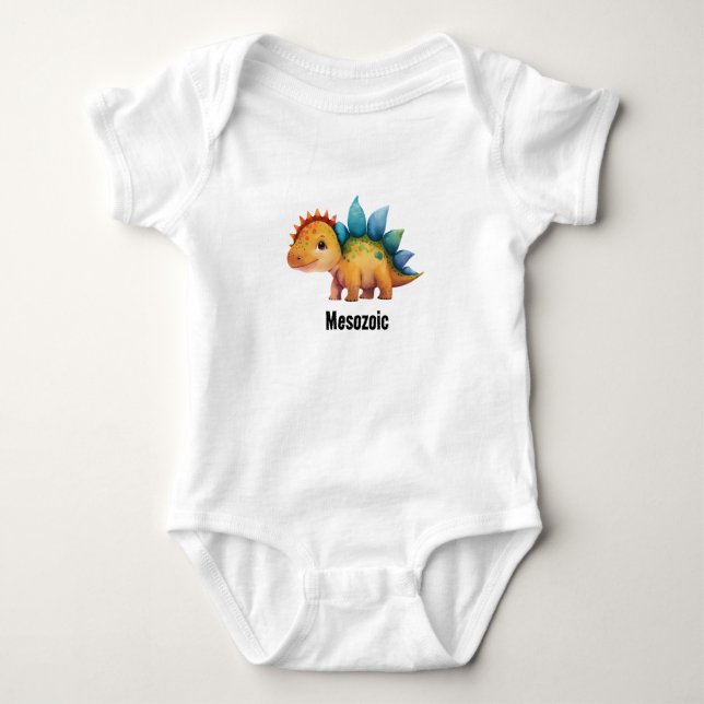 Cute Dinosaur Mesozioc T Shirt (Framsida)