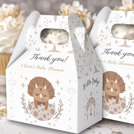 Cute Dinosaur Modern Boho Neutralt Baby Shower Presentaskar