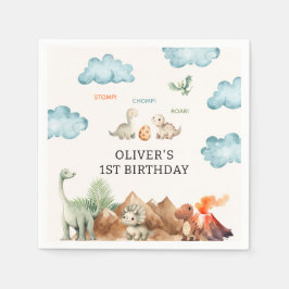 Cute Dinosaur | Moln Barns födelsedag Party Pappersservett