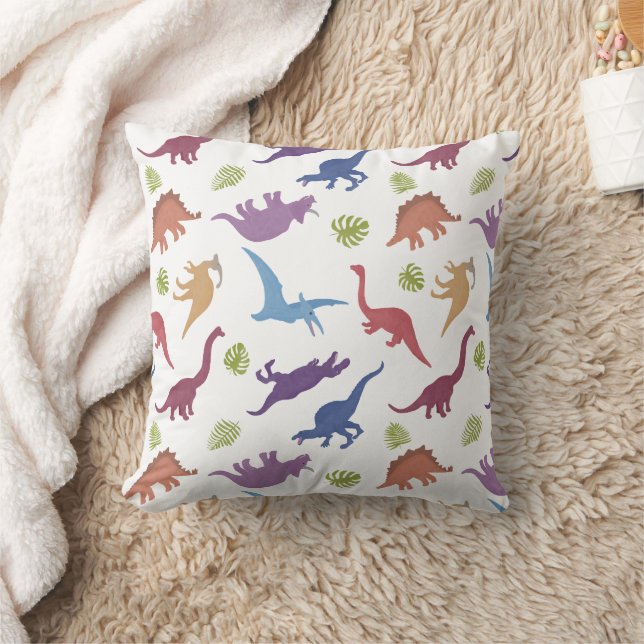 Cute Dinosaur Mönster Kid Dino Child's Room Kudde (Filt)