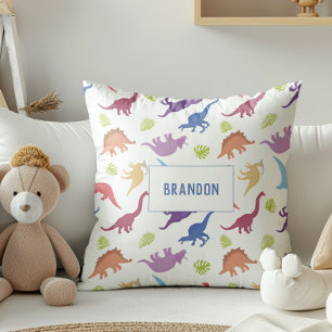Cute Dinosaur Mönster Kid Personlig Child Room Kudde