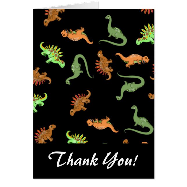 Cute Dinosaur Mönster OBS Kort (Framsidan)