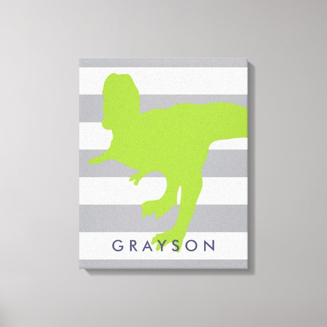 Cute Dinosaur Nursery Wrapped Canvas - Wall Art (Framsida)