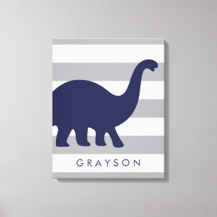Cute Dinosaur Nursery Wrapped Canvas - Wall Art