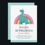 Cute Dinosaur och Rainbow Kids Dino Birthday Inbjudningar<br><div class="desc">För barn för rutdesign,  pojkar eller flickor som kärlek dinosaur,  dino-tecknad,  T-rex och andra dinosauriarter. Perfekt för födelsedagsfest av Jurassic-tema. Du kan anpassa ordalydelsen så att den passar för andra tillfällen.</div>