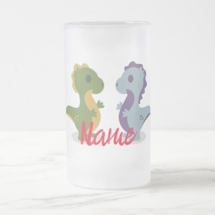 Cute Dinosaur Pair Thunder_Cove Frostat Ölglas