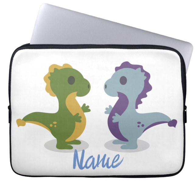 Cute Dinosaur Pair Thunder_Cove Laptop Fodral (Framsidan)