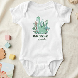Cute Dinosaur Personalized Baby Bodysuit  T Shirt