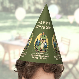 Cute Dinosaur Personlig Camping Birthday