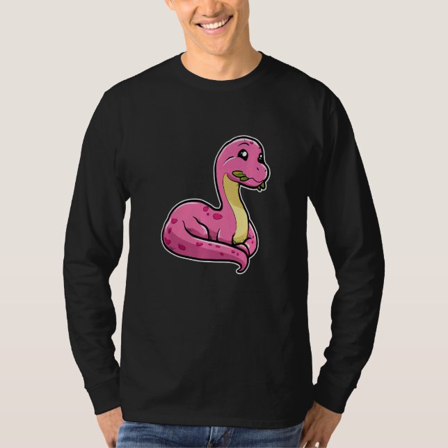 Cute Dinosaur Primeval Animal Apatosaurus Premium T Shirt (Framsida)
