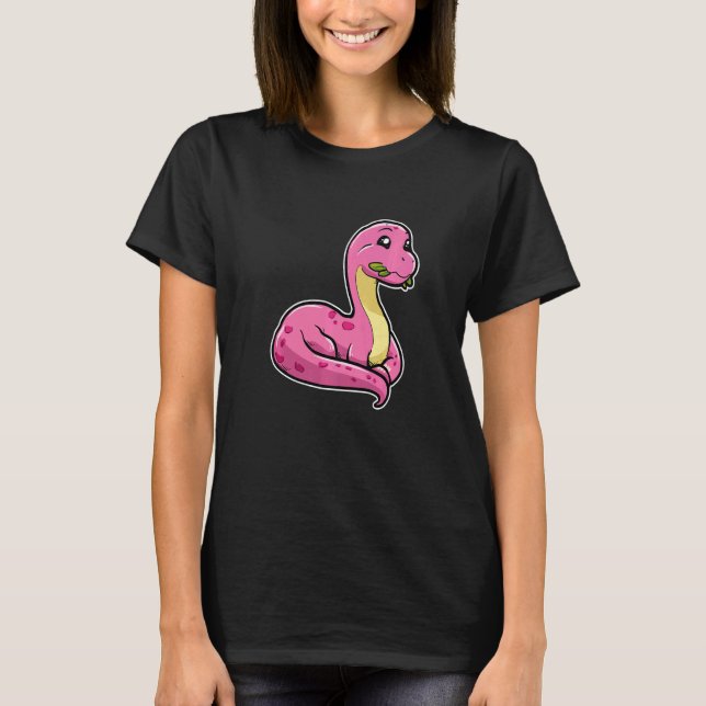 Cute Dinosaur Primeval Animal Apatosaurus Premium T Shirt (Framsida)