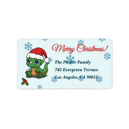 Cute Dinosaur-Returetiketter Adressetikett