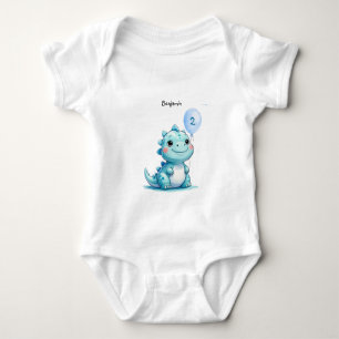 Cute Dinosaur roar Boy Grattis på födelsedagen par T Shirt