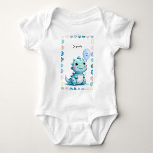 Cute Dinosaur roar Boy Grattis på födelsedagen par T Shirt