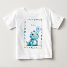Cute Dinosaur roar Boy Grattis på födelsedagen par T Shirt