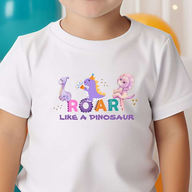 Cute Dinosaur Roar Småbarn T-Shirt (Skapare uppladdad)