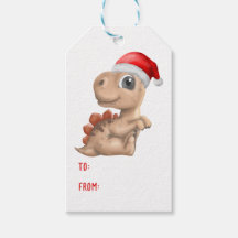 Cute Dinosaur Santa Hat Kids Tan jul