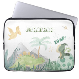 Cute Dinosaur School Laptop Fodral