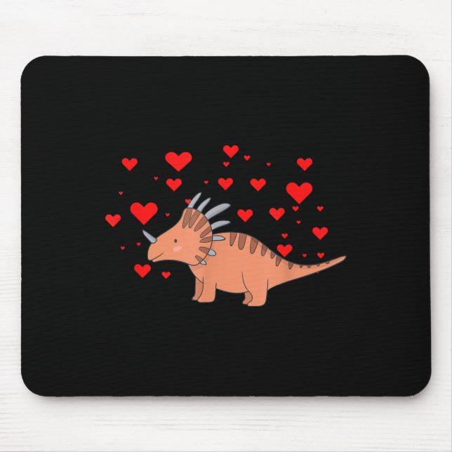Cute Dinosaur Shirt For Valentines Day _ Tricerato Musmatta (Framsidan)