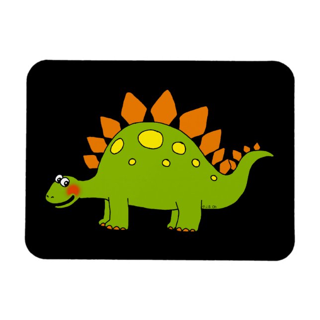 Cute dinosaur - stegosaurus magnet (Horisontell)