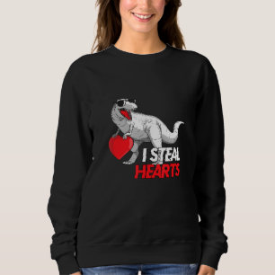 Cute Dinosaur Sunglasses I Steal Hearts Kids T Shirt