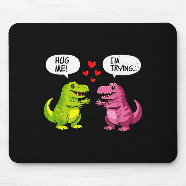 Cute Dinosaur T Rex Hug Valentines Day Couple Boyf Musmatta (Framsidan)