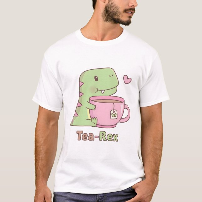 Cute Dinosaur Tea-Rex Hugger Tekopp T Shirt (Framsida)