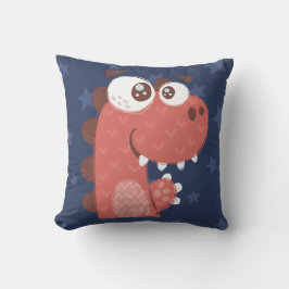 Cute Dinosaur Tecknad Blue Red Boy Nursery Decor Kudde