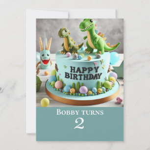 CUTE DINOSAUR THEMED BIRTHDAY CAKE PARTY INBJUDNINGAR