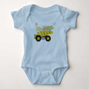 Cute Dinosaur Tractor lastbil boys födelsedagsfest T Shirt