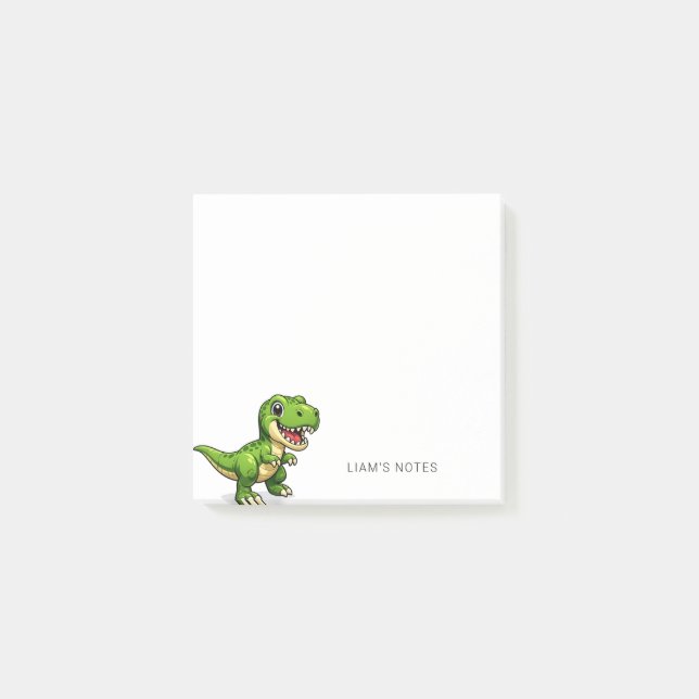 Cute Dinosaur Trendy Custom Post-it Block (Framsida)