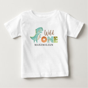 Cute Dinosaur Vild 1:a födelsedag T Shirt