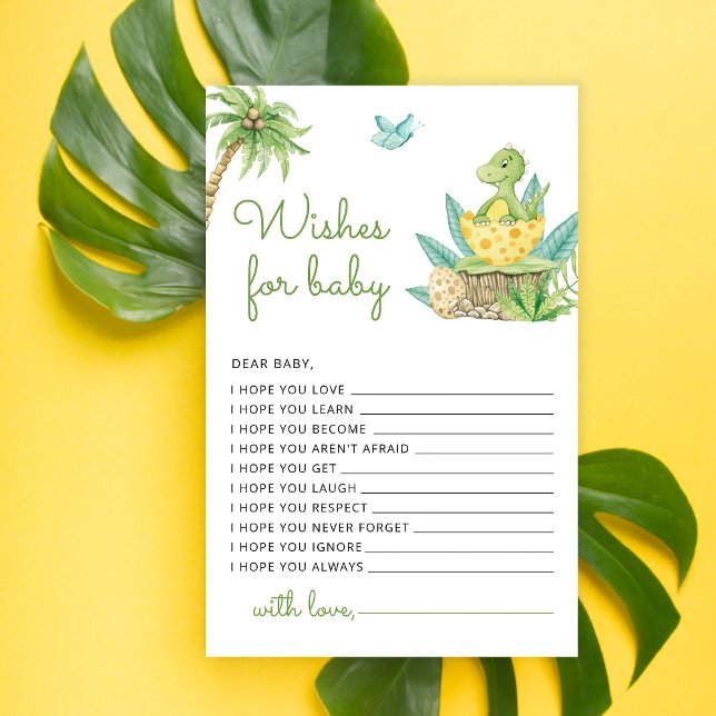 Cute Dinosaur Watercolor Önskemål för Baby Game (Skapare uppladdad)