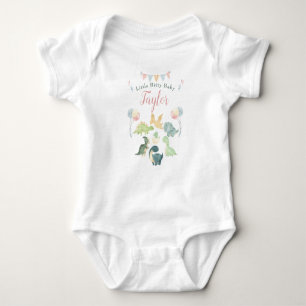 Cute Dinosaur Watercolor Personlig Baby T Shirt