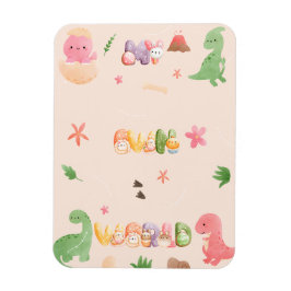 Cute Dinosaur World Flexible Photo Magnet