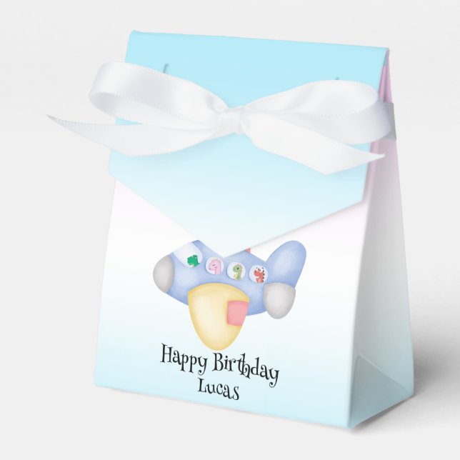 Cute dinosaurieplan Student barns födelsedag party Presentaskar (Framsidan Sidan)