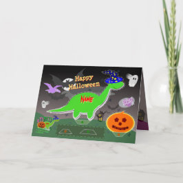 Cute Dinosaurs 3D-klipp och fet hantverk för happy Kort
