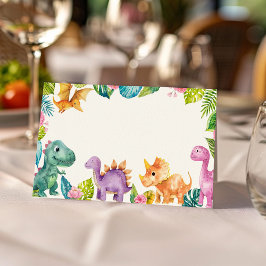 Cute Dinosaurs Birdday-platskort Placeringskort