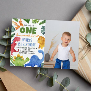 Cute Dinosaurs Boy Birthday-inbjudan Inbjudningar