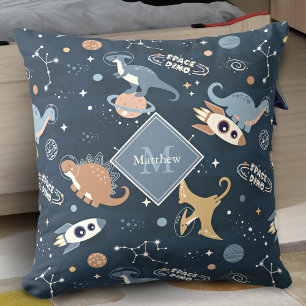 Cute Dinosaurs i Space Mönster Kids Kudde