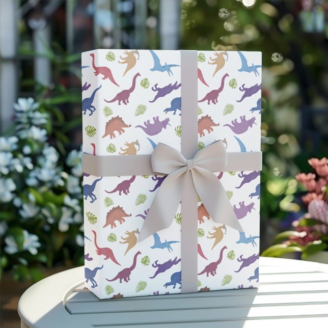 Cute Dinosaurs Kid Dino Birthday Gift Presentpapper (Skapare uppladdad)