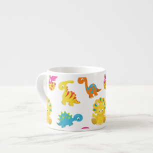 Cute Dinosaurs, Mönster, Dinosaurs, Baby Dino Espressomugg