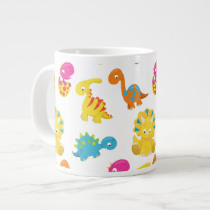 Cute Dinosaurs, Mönster, Dinosaurs, Baby Dino Jumbo Mugg