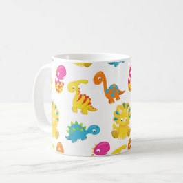 Cute Dinosaurs, Mönster, Dinosaurs, Baby Dino Kaffemugg